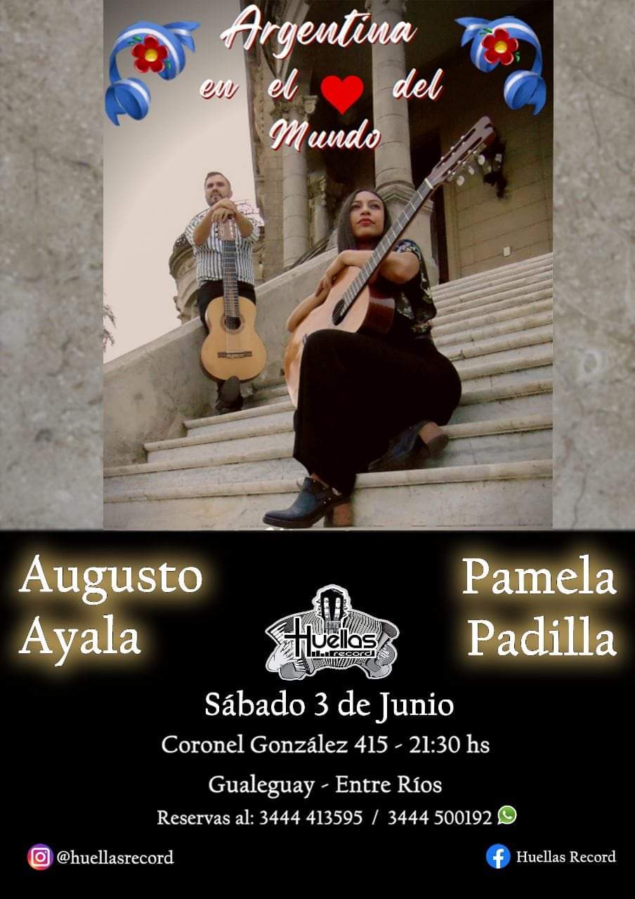 Augusto Ayala y Pamela Padilla en Huellas Record