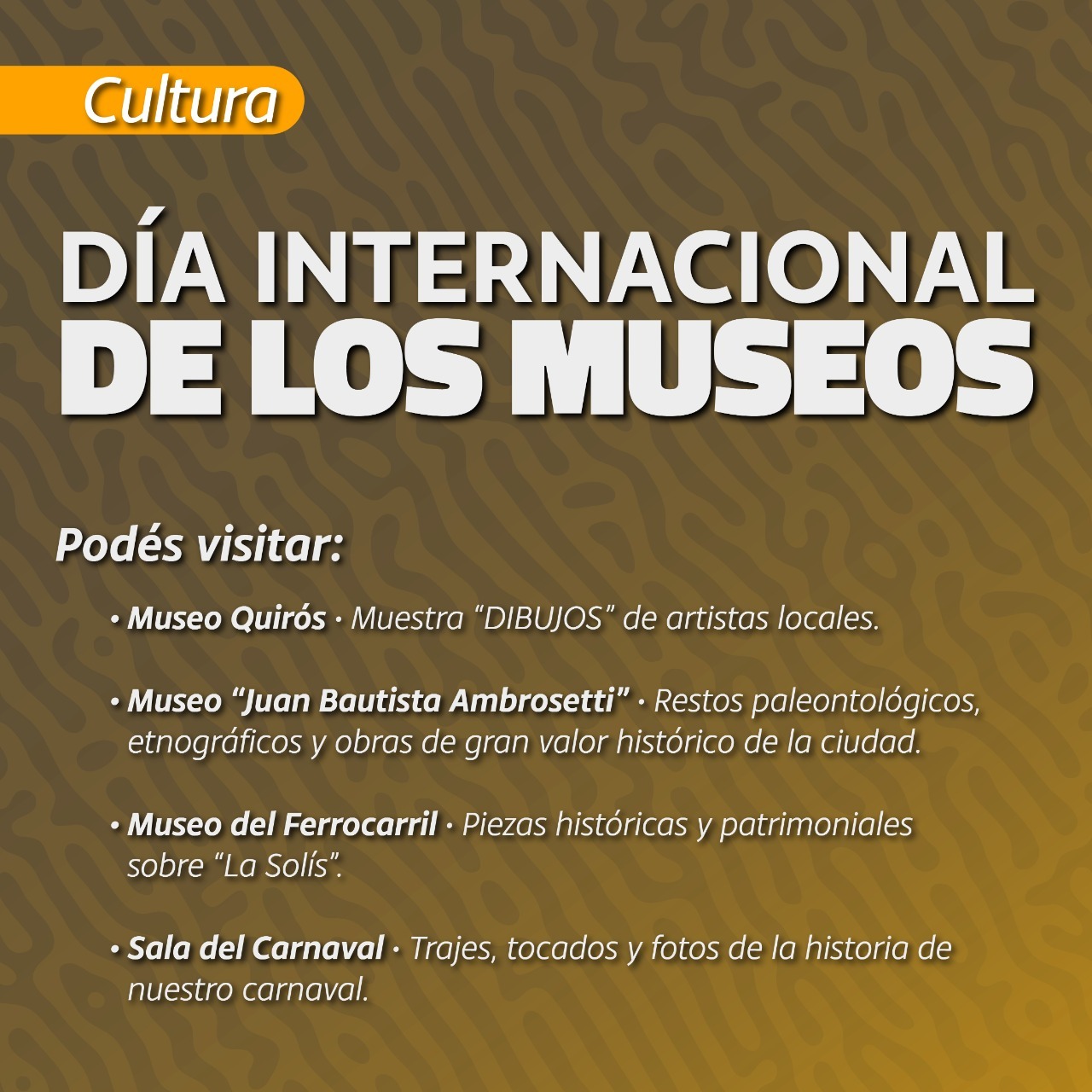 Museos abiertos y actividades gratuitas por el Día Internacional de los Museos en Gualeguay
