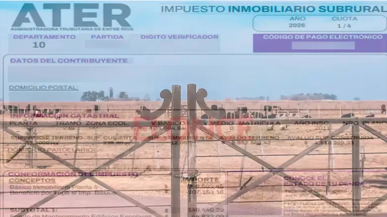 Entre Ríos actualizó el Impuesto Rural y Subrural con un tope del 30%, por debajo de la inflación de 2025