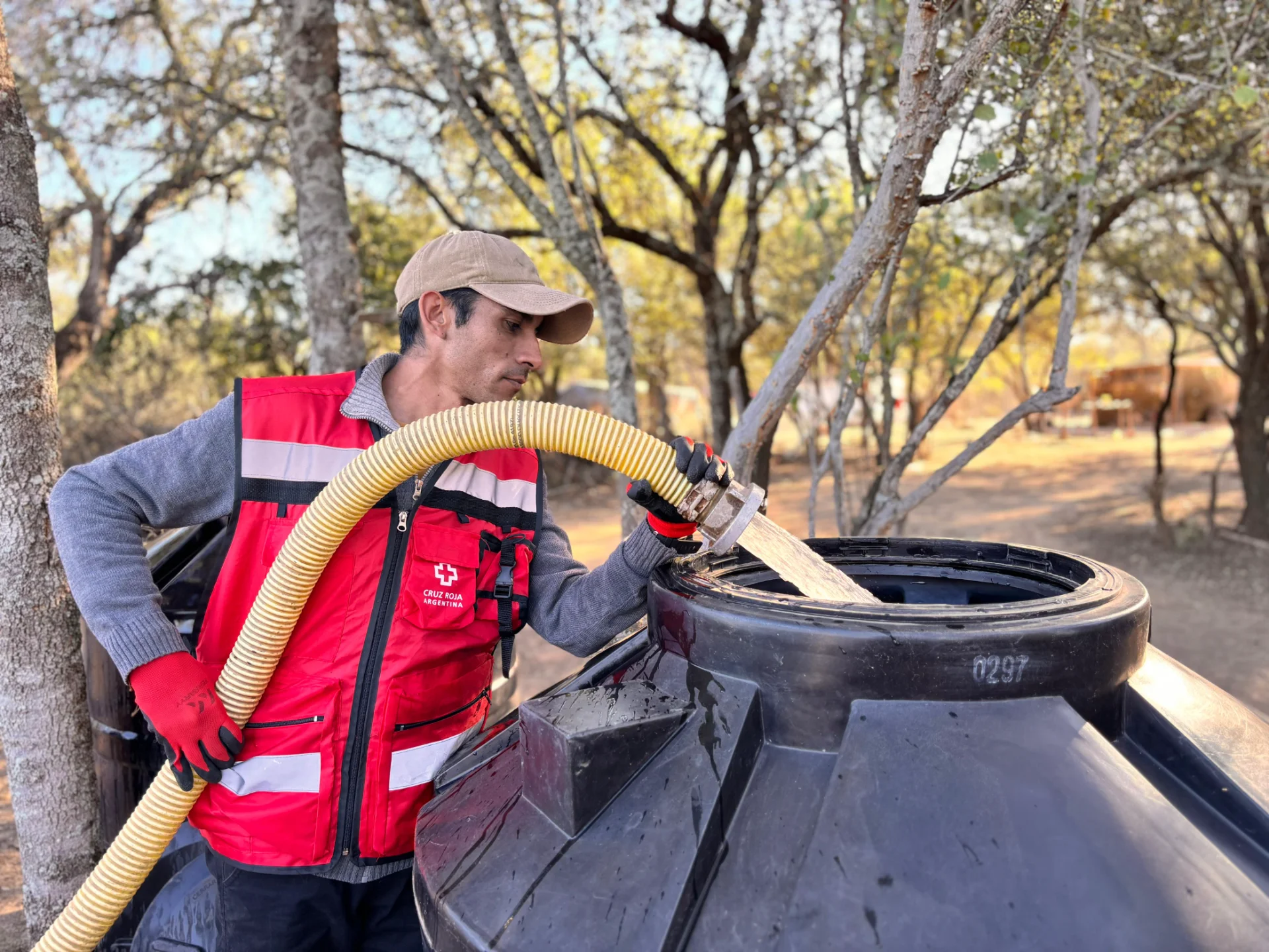 Un voluntario de Gualeguay participa del Campamento Humanitario de la Cruz Roja en Salta