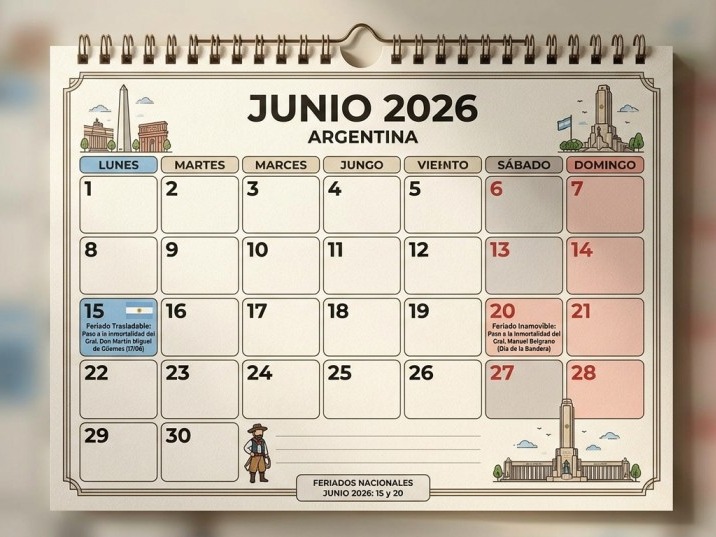 Feriados de junio en Argentina: cuándo hay fin de semana largo y cuándo es el Día del Padre