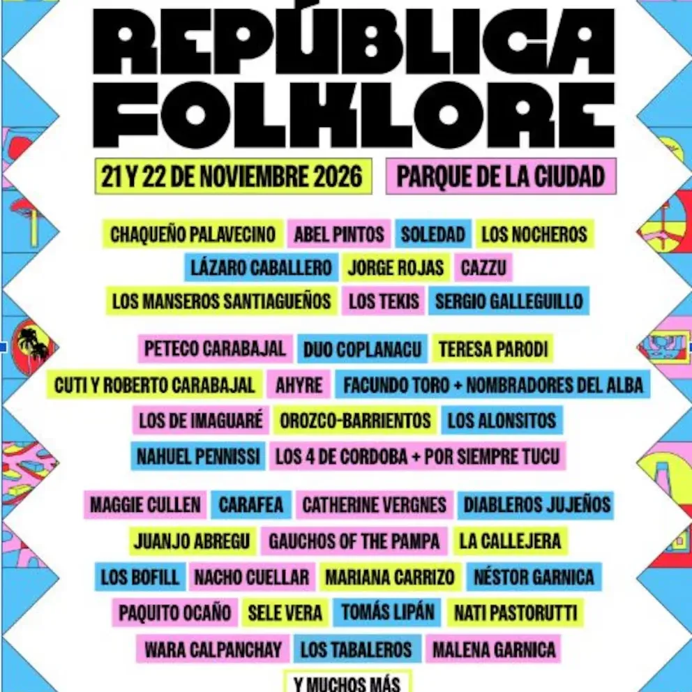 República Folklore llega a Buenos Aires: dos días con La Sole, Abel Pintos, el Chaqueño Palavecino, Cazzu y más de 50 artistas