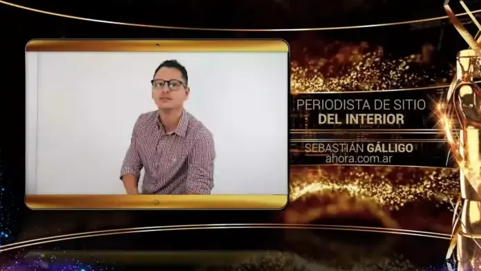 Sebastián Gálligo integró la terna a mejor periodista del interior del país