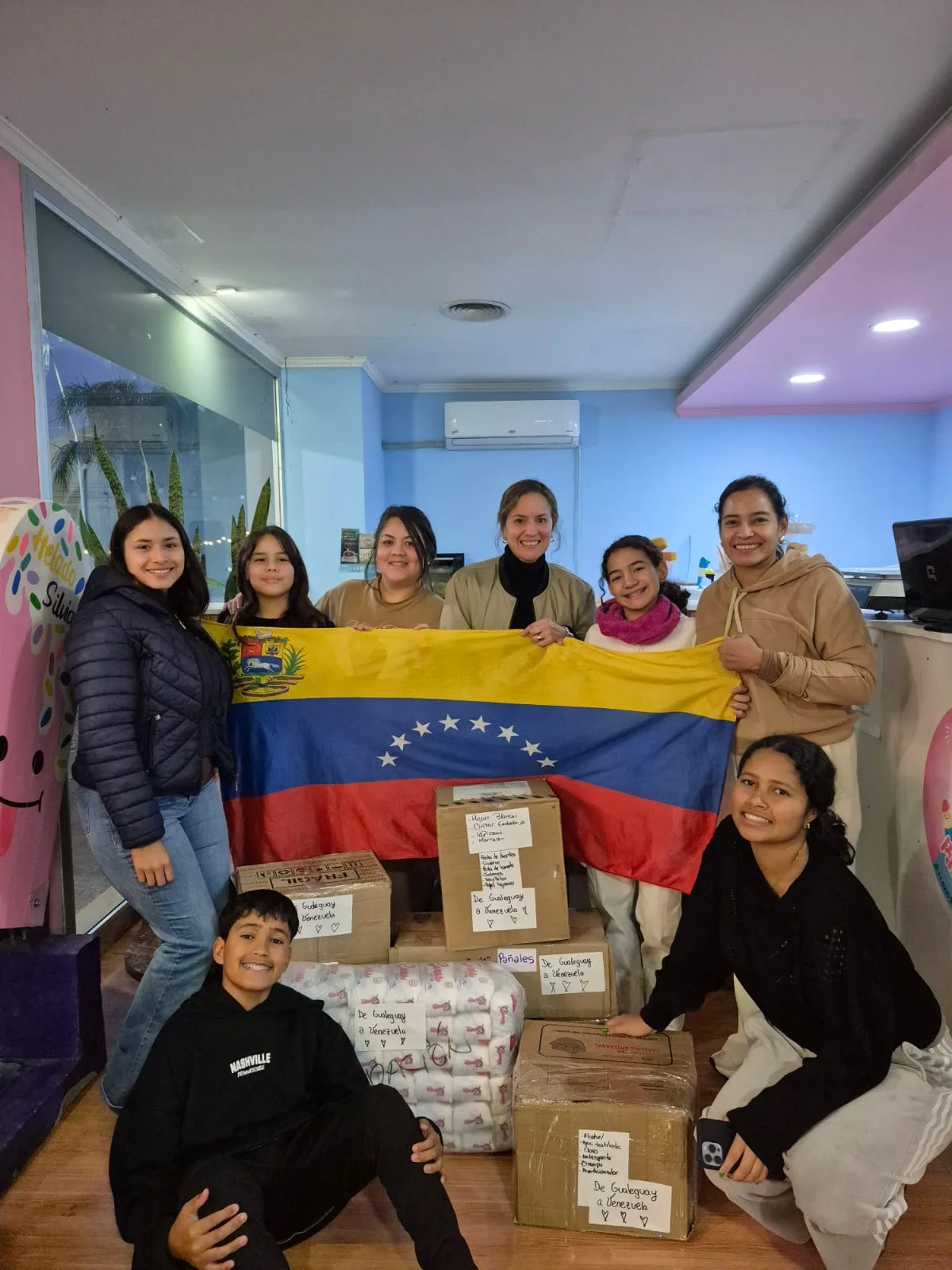 La solidaridad de Gualeguay viaja a Venezuela: culminó la colecta y enviaron siete cajas con donaciones